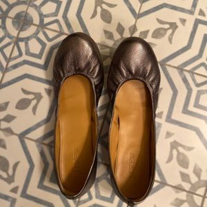 Silver metallic JCrew ballet flats